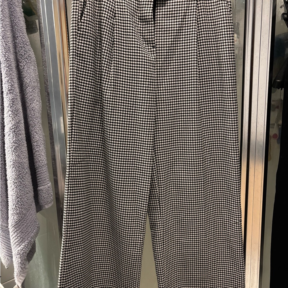 LOFT wide leg Houndstooth Pants
